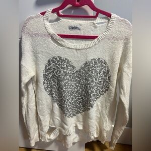 Revolve Lauren Moshi Jewel Mini Skull Heart Sweater, medium